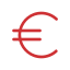 euro sign 2 64 rouge